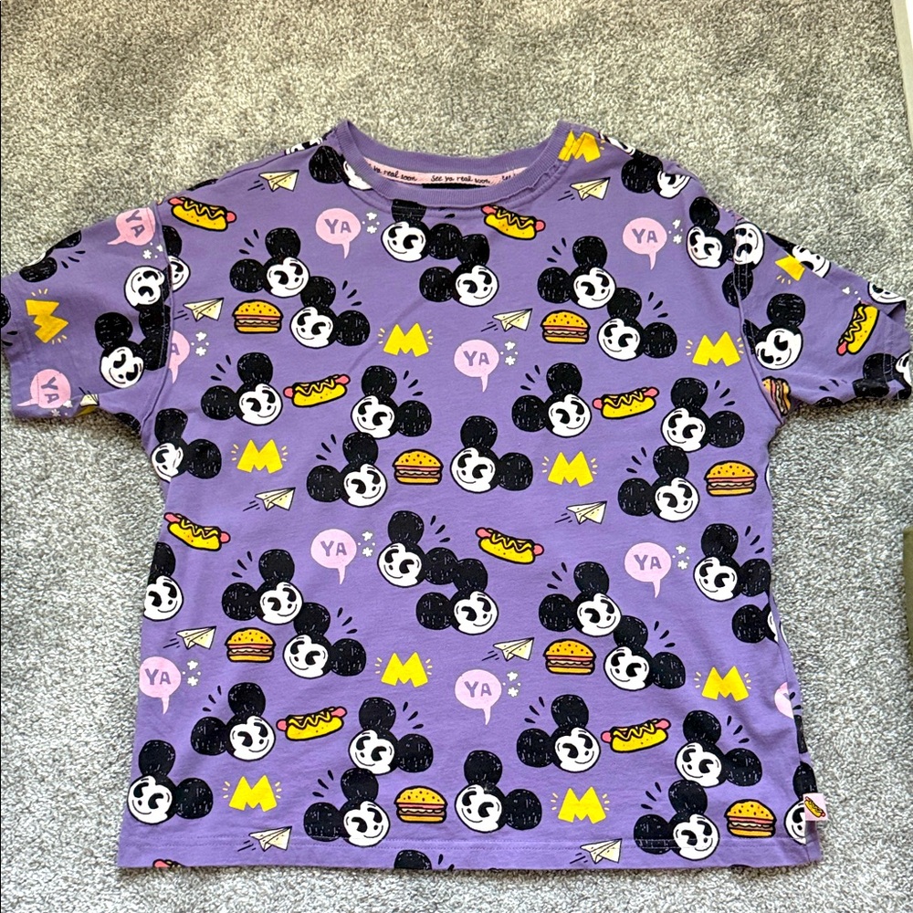 Disney Purple Mickey Mouse Artist Series Tee Tshirt